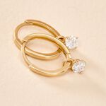 Cr&eacute;oles Massimo Or Jaune Oxyde De Zirconium - Boucles d'oreilles cr&eacute;oles Femme | Histoire d&rsquo;Or