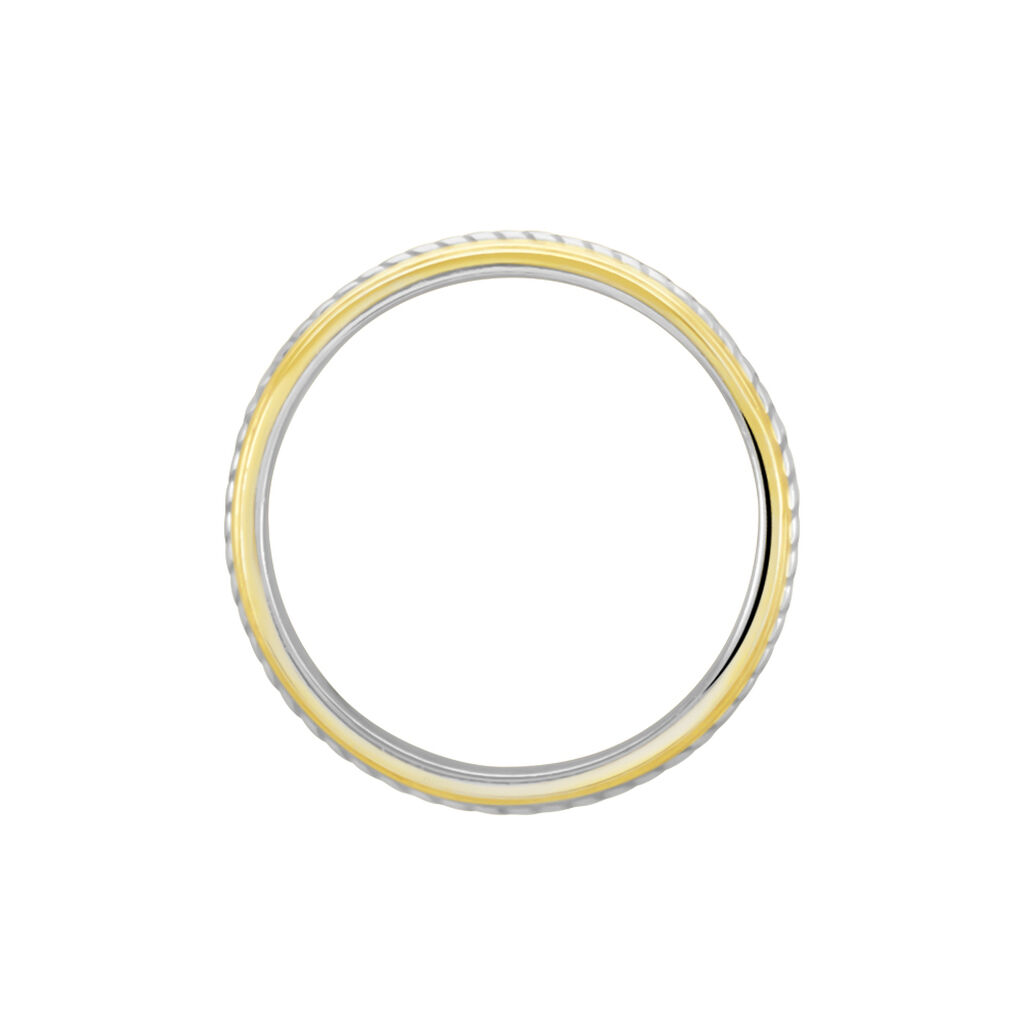 Alliance Izaak Argent Bicolore - Alliances Homme | Histoire d’Or