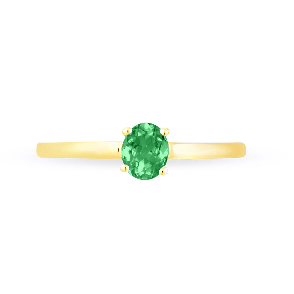 Bague Lily Or Jaune Emeraude - Bagues solitaires Femme | Histoire d’Or