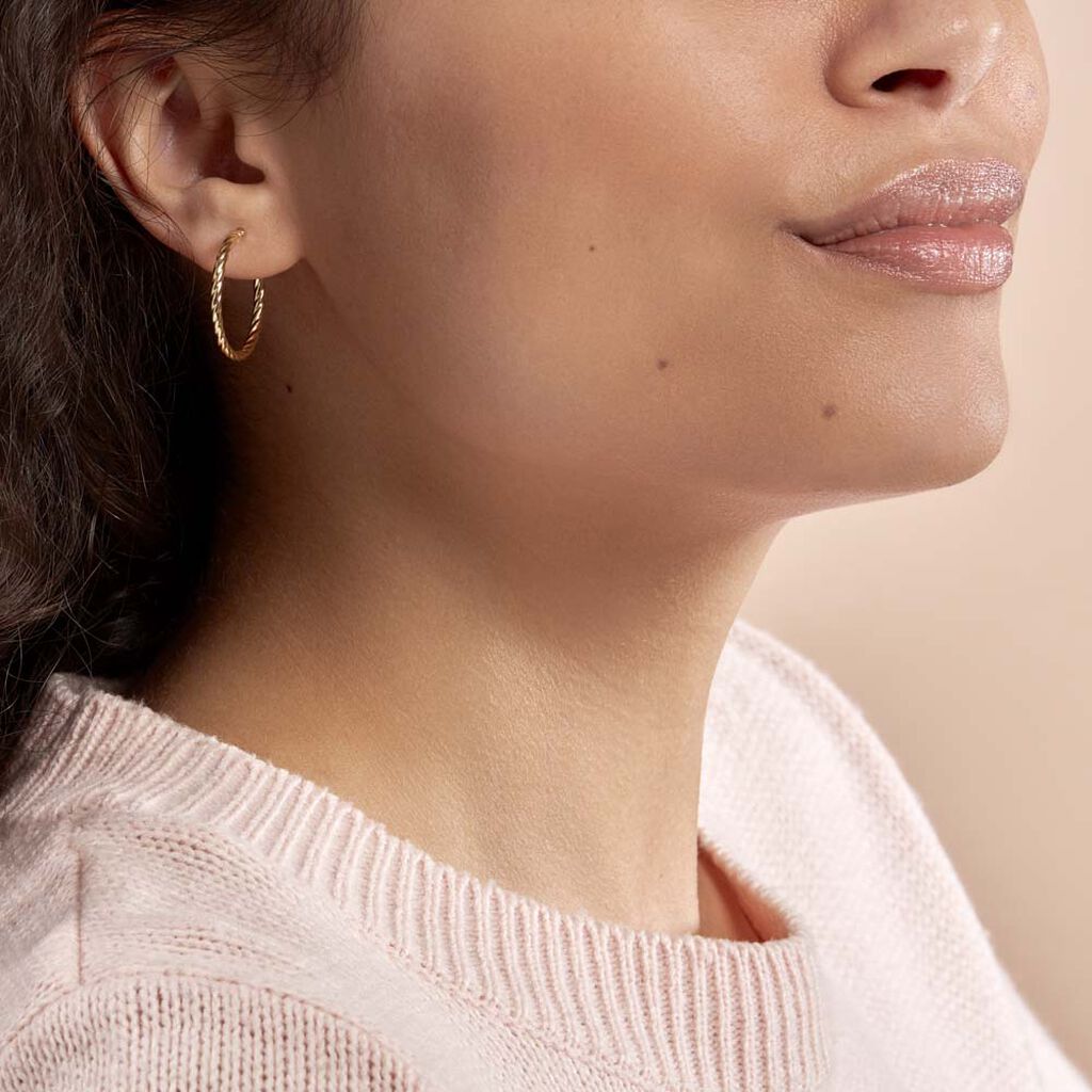 Créoles Bartimee Or Jaune - Boucles d'oreilles créoles Femme | Histoire d’Or