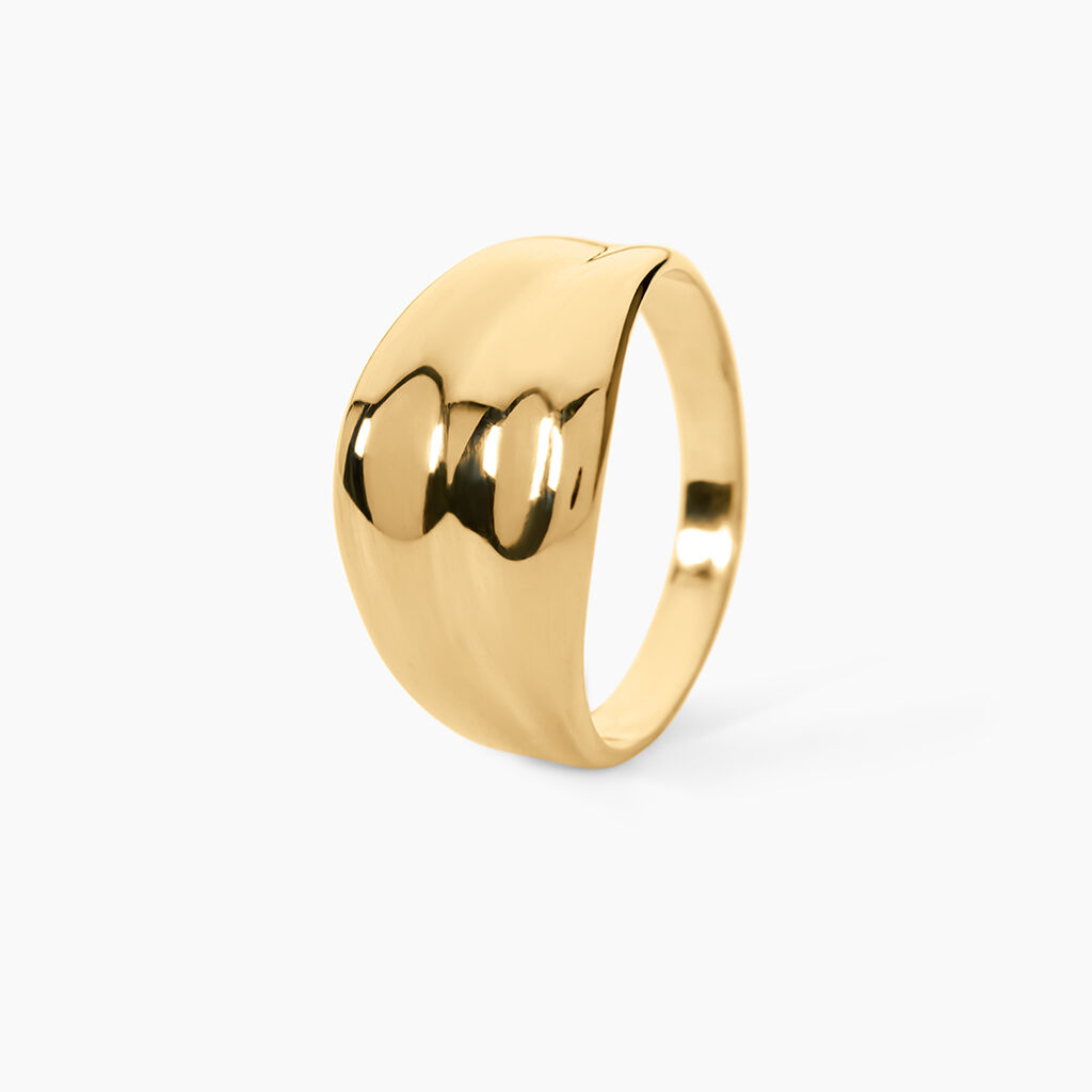 Bague Sadio Argent Dor&eacute; A L'Or 750/1000 - Bijoux sans pierre Femme | Histoire d&rsquo;Or