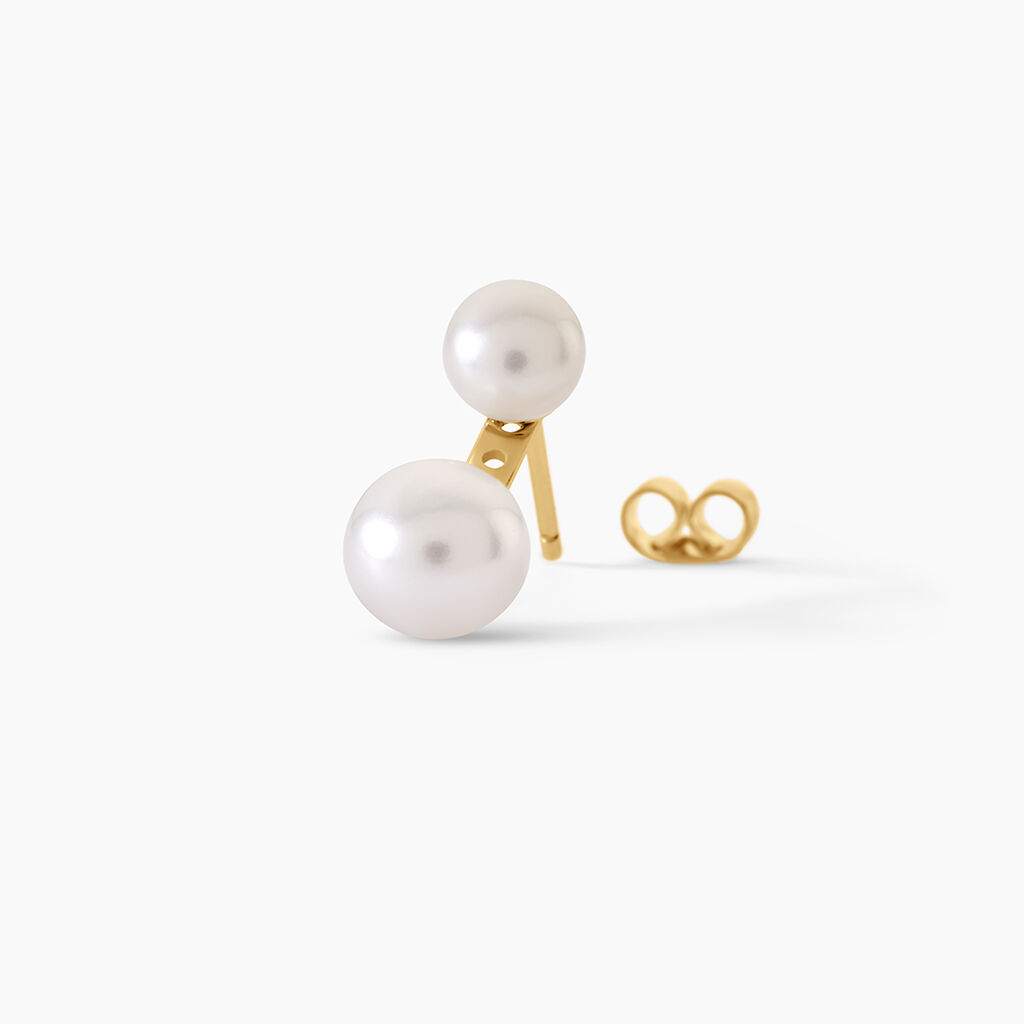 Bijoux D'Oreilles Seona Argent Dor&eacute; A L'Or 750/1000 Perle De Culture - Ear cuffs Femme | Histoire d&rsquo;Or