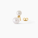 Bijoux D'Oreilles Seona Argent Dor&eacute; A L'Or 750/1000 Perle De Culture - Ear cuffs Femme | Histoire d&rsquo;Or