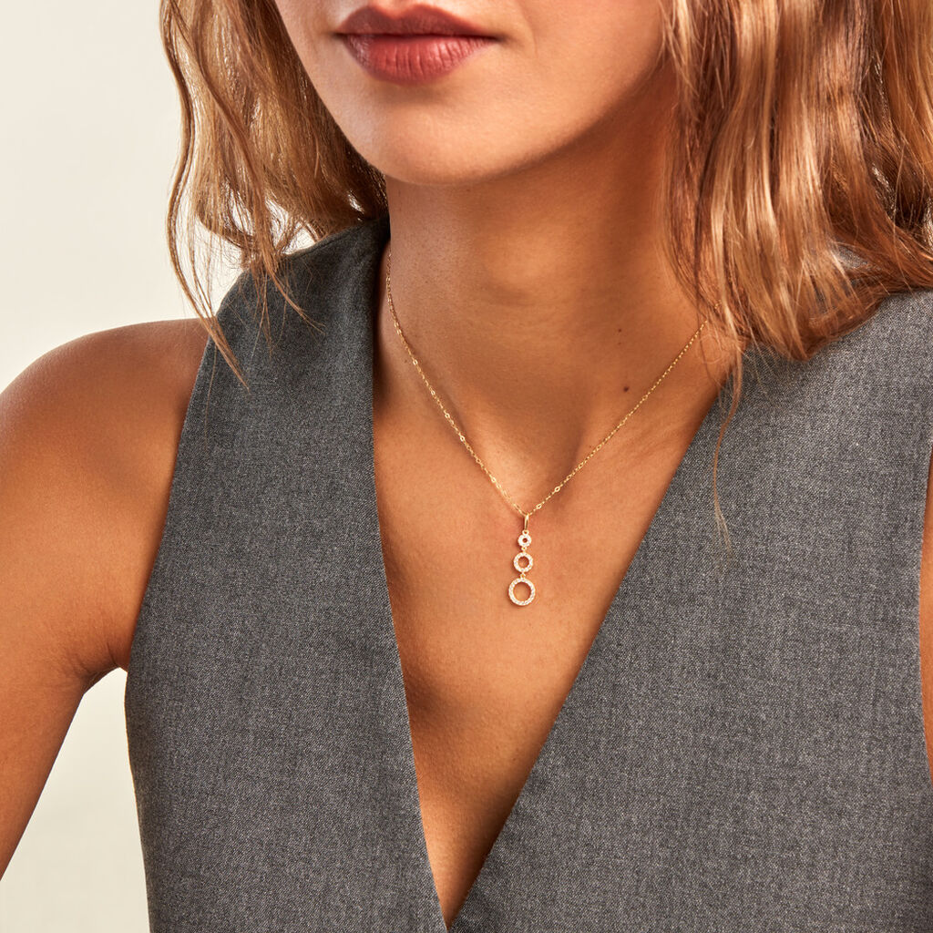 Collier Camron Or Jaune Oxyde De Zirconium - Colliers Femme | Histoire d’Or