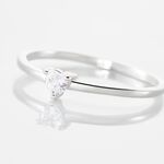 Bague Solitaire 1er Solitaire Argent Blanc Oxyde De Zirconium - Bagues solitaires Femme | Histoire d&rsquo;Or