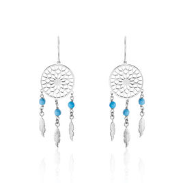 Boucles D'oreilles Pendantes Anoki Argent Blanc - Boucles d'oreilles fantaisie Femme | Histoire d’Or