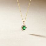 Pendentif Or Jaune Emeraude Diamants - Pendentifs Femme | Histoire d&rsquo;Or
