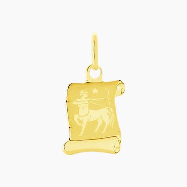 Pendentif Lamie Zodiaque Parchemin Or Jaune