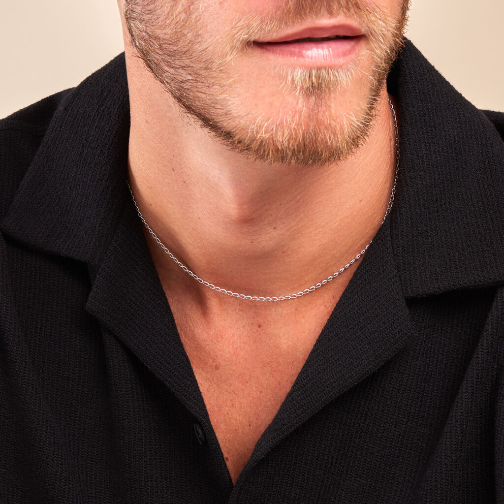 Collier Maille Nuncio Argent Blanc - Chaines Famille | Histoire d’Or