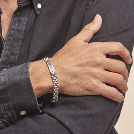 Bracelet Identite Acier Blanc Et Rose Blas - Bracelets fantaisie Homme | Histoire d’Or