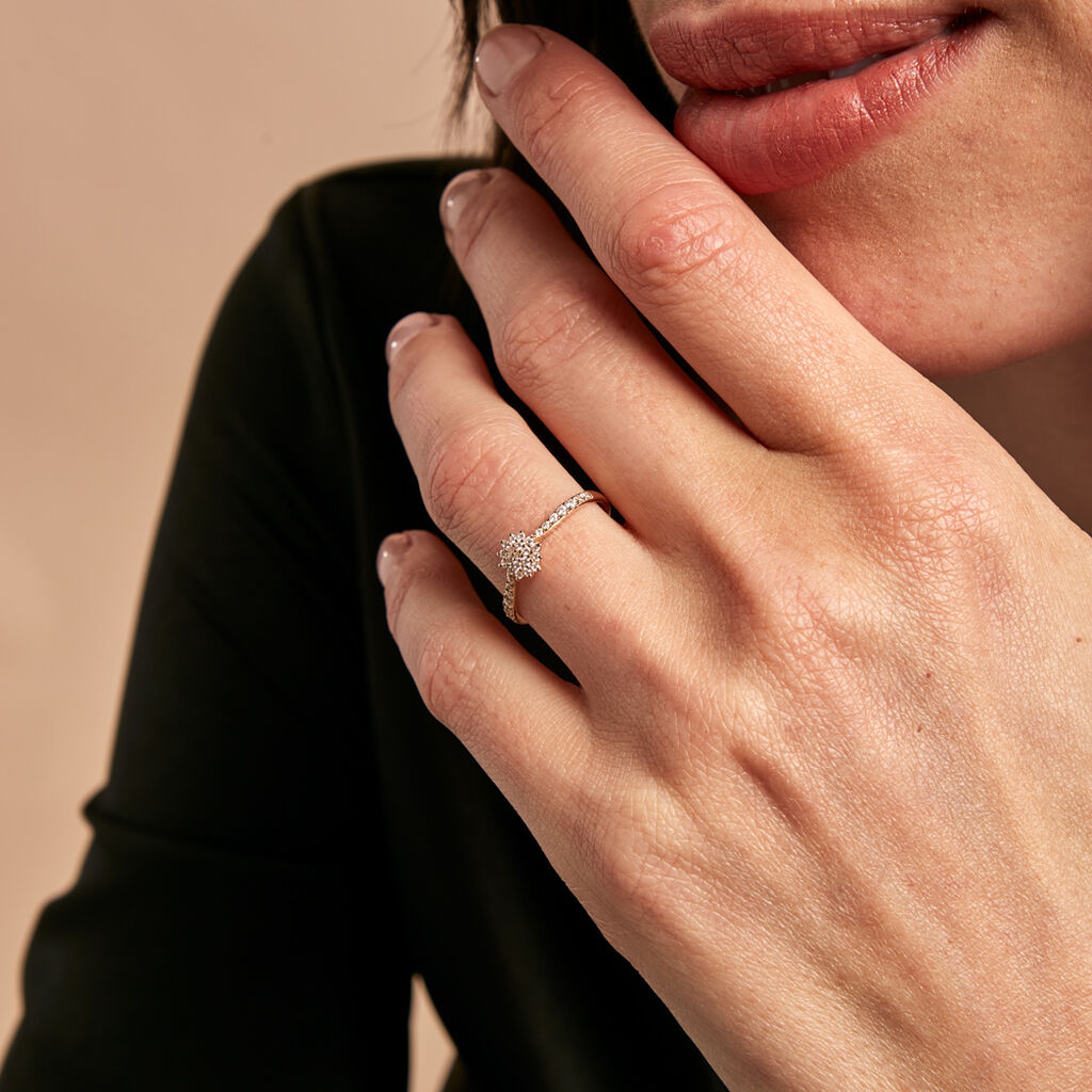 Bague Shin Or Jaune Oxyde De Zirconium - Bagues avec pierre Femme | Histoire d’Or