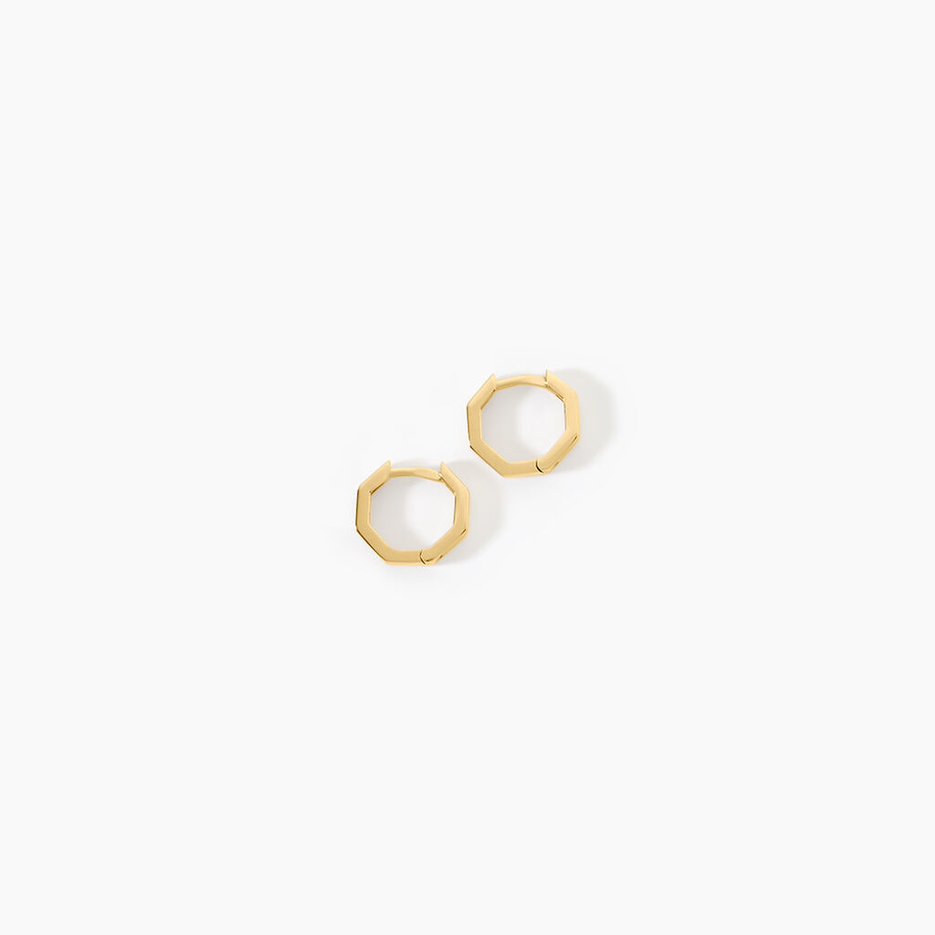Cr&eacute;oles Caratacus Argent Dor&eacute; A L'Or 750/1000 - Boucles d'oreilles cr&eacute;oles Femme | Histoire d&rsquo;Or