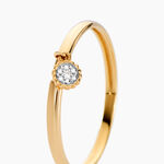 Bague Mon 1er Diamant Or Jaune Diamant - Bagues solitaires Femme | Histoire d&rsquo;Or