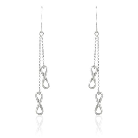 Boucles D'oreilles Pendantes Noelle Argent Blanc - Boucles d'oreilles fantaisie Femme | Histoire d’Or