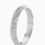 Alliance Multi Facettes Diamantee Or Blanc - Alliances Unisex | Histoire d&rsquo;Or