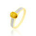 Bague Crista Or Jaune Citrine Et Diamant - Bagues solitaires Femme | Histoire d’Or