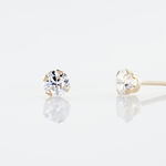 Boucles D'oreilles Puces Eddie Or Jaune Oxyde De Zirconium - Clous d'oreilles Femme | Histoire d&rsquo;Or