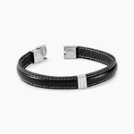 Bracelet Lex Acier Blanc - Bracelets Cuir Homme | Histoire d&rsquo;Or