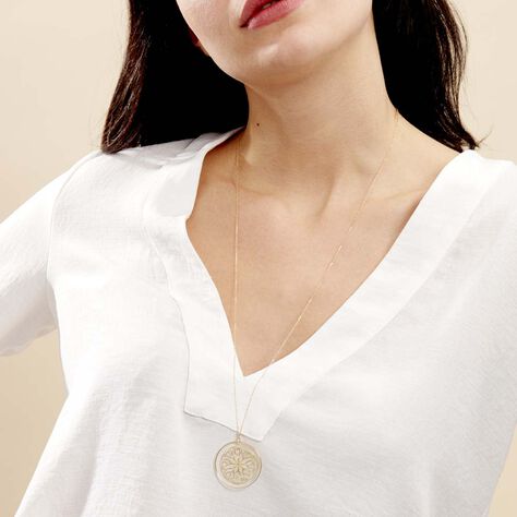 Collier Rosace Or Jaune - Sautoirs Femme | Histoire d’Or