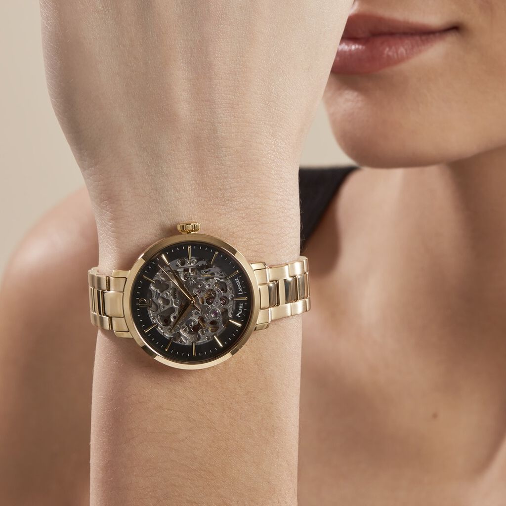 Montre Pierre Lannier Automatique 35 Noir - Montres Femme | Histoire d’Or