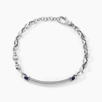 Bracelet M&eacute;tal Acier Blanc - Bijoux sans pierre Homme | Histoire d&rsquo;Or