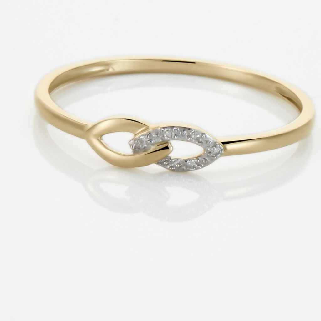 Bague Irla Or Jaune Diamant - Bagues avec pierre Femme | Histoire d’Or
