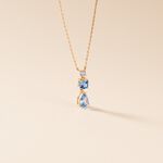 Collier Huffie Plaqu&eacute; Or Jaune Pierre D'imitation - Colliers Femme | Histoire d&rsquo;Or