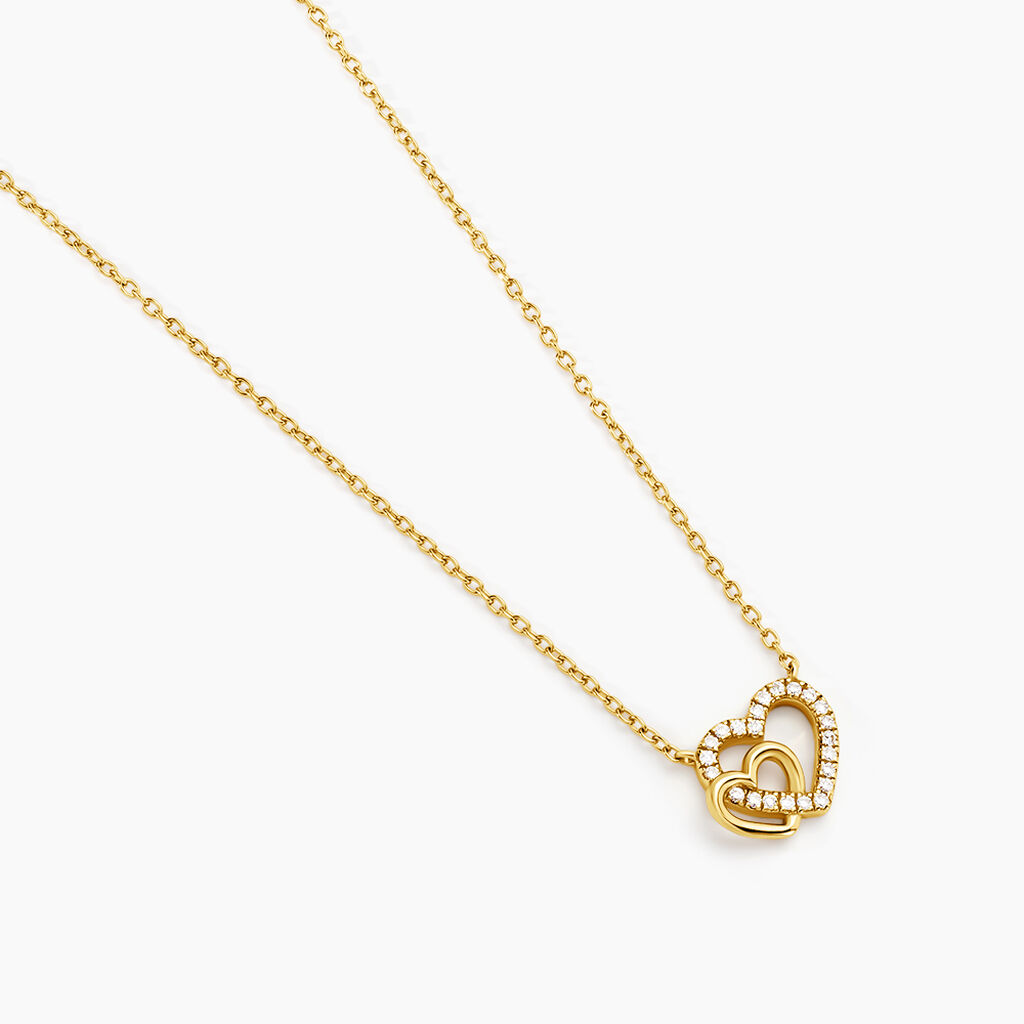Collier Donatiane Argent Jaune Oxyde De Zirconium - F&ecirc;te des m&egrave;res Femme | Histoire d&rsquo;Or