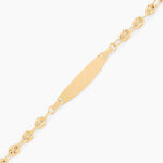 Bracelet Identit&eacute; Evin Maille Grain De Cafe Or Jaune - Bracelets Communion Enfant | Histoire d&rsquo;Or