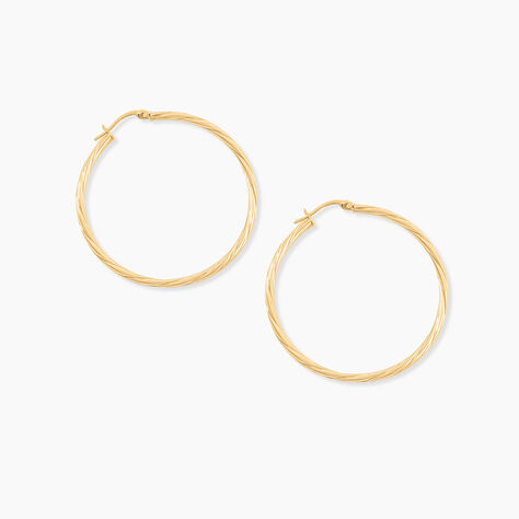 Créoles Youri Or Jaune - Boucles d'oreilles créoles Femme | Histoire d’Or