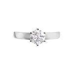 Bague Solitaire Natalia Or Blanc Diamant Synthetique - Bagues solitaires Femme | Histoire d&rsquo;Or