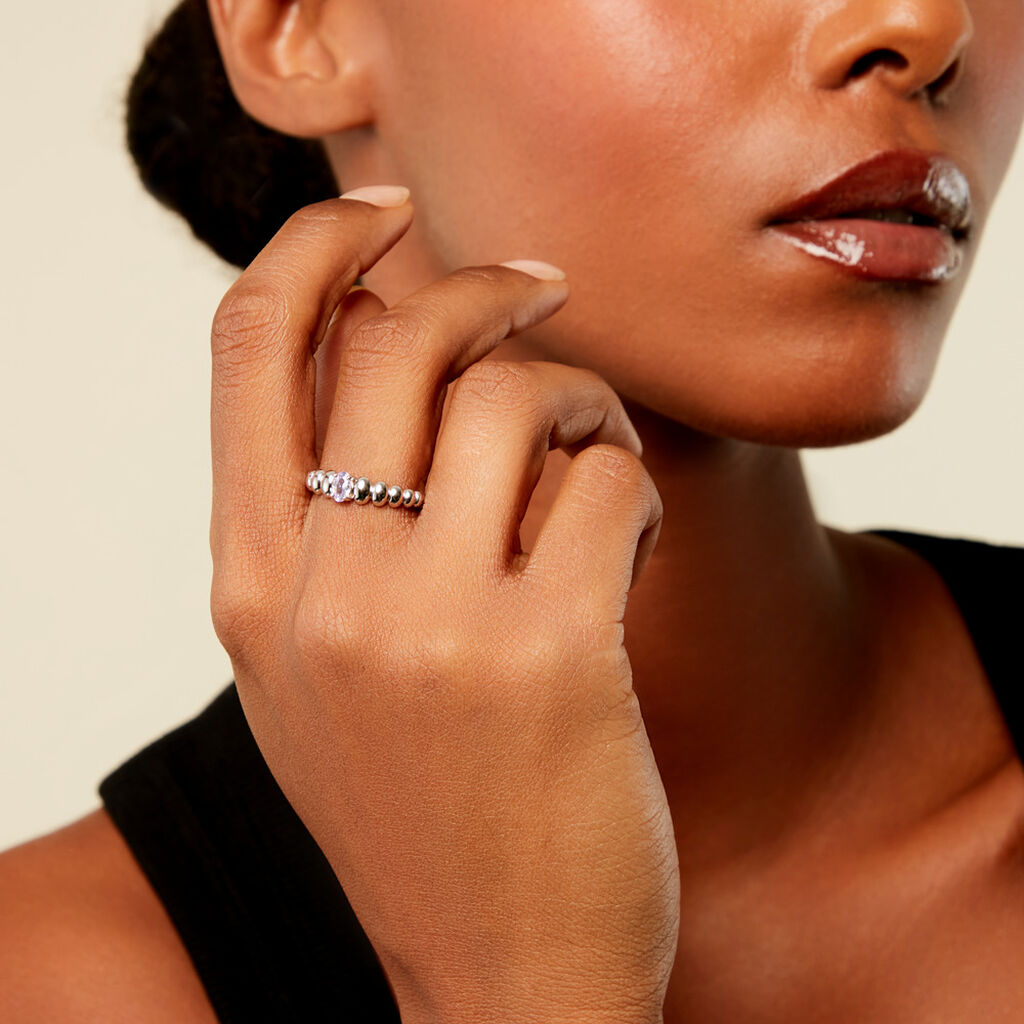 Bague Dorothy Argent Blanc Oxyde De Zirconium - Bagues solitaires Femme | Histoire d’Or