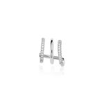 Boucle D'oreille Unitaire Minty Argent Blanc Oxyde De Zirconium - Piercings d'oreilles Femme | Histoire d&rsquo;Or