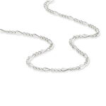 Cha&icirc;ne Lyndsayae Maille Altern&eacute;e 1/3 Argent Blanc - Chaines Homme | Histoire d&rsquo;Or