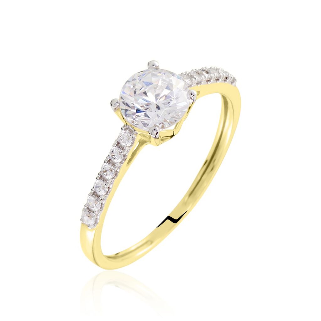 Bague Manon Or Jaune Oxyde - Bagues avec pierre Femme | Histoire d’Or