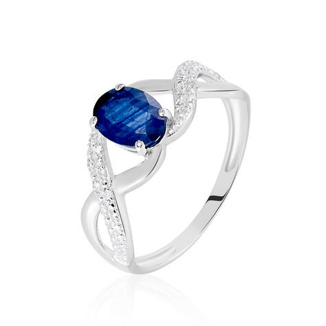 Bague Jess Or Blanc Saphir Et Diamant - Bagues solitaires Femme | Histoire d’Or