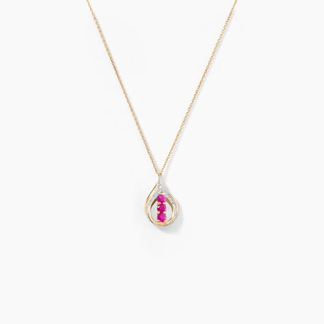 Collier Aurora Or Jaune Rubis Et Diamant - Colliers Femme | Histoire d’Or