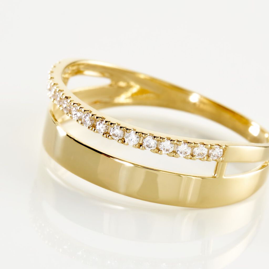 Bague Katiana Or Jaune Oxyde De Zirconium - Bagues avec pierre Femme | Histoire d’Or
