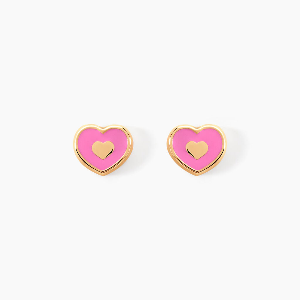 Boucles D'oreilles Puces Cintae Or Jaune - Clous d'oreilles Enfant | Histoire d’Or