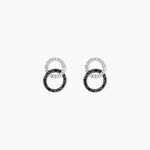 Boucles D'oreilles Puces Bella Or Blanc Diamant - Clous d'oreilles Femme | Histoire d&rsquo;Or