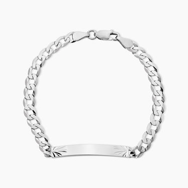 Bracelet Identit&eacute; Casper Argent Blanc