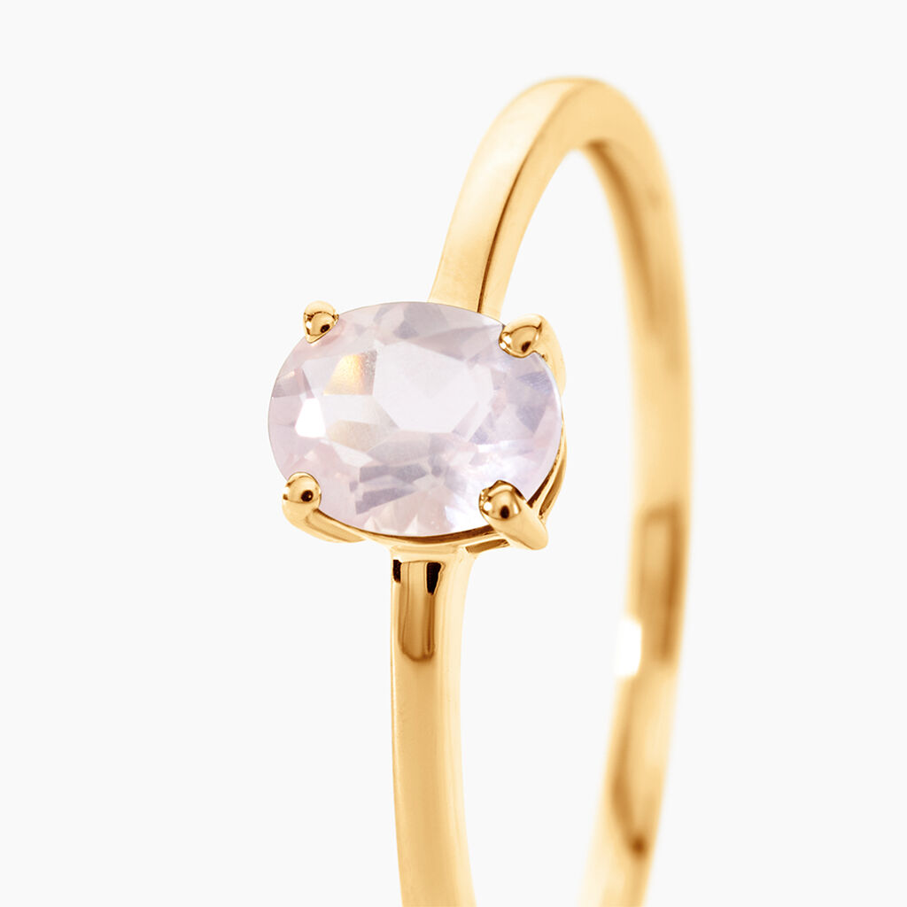 Bague Valentino Or Jaune Quartz - Bagues solitaires Femme | Histoire d&rsquo;Or