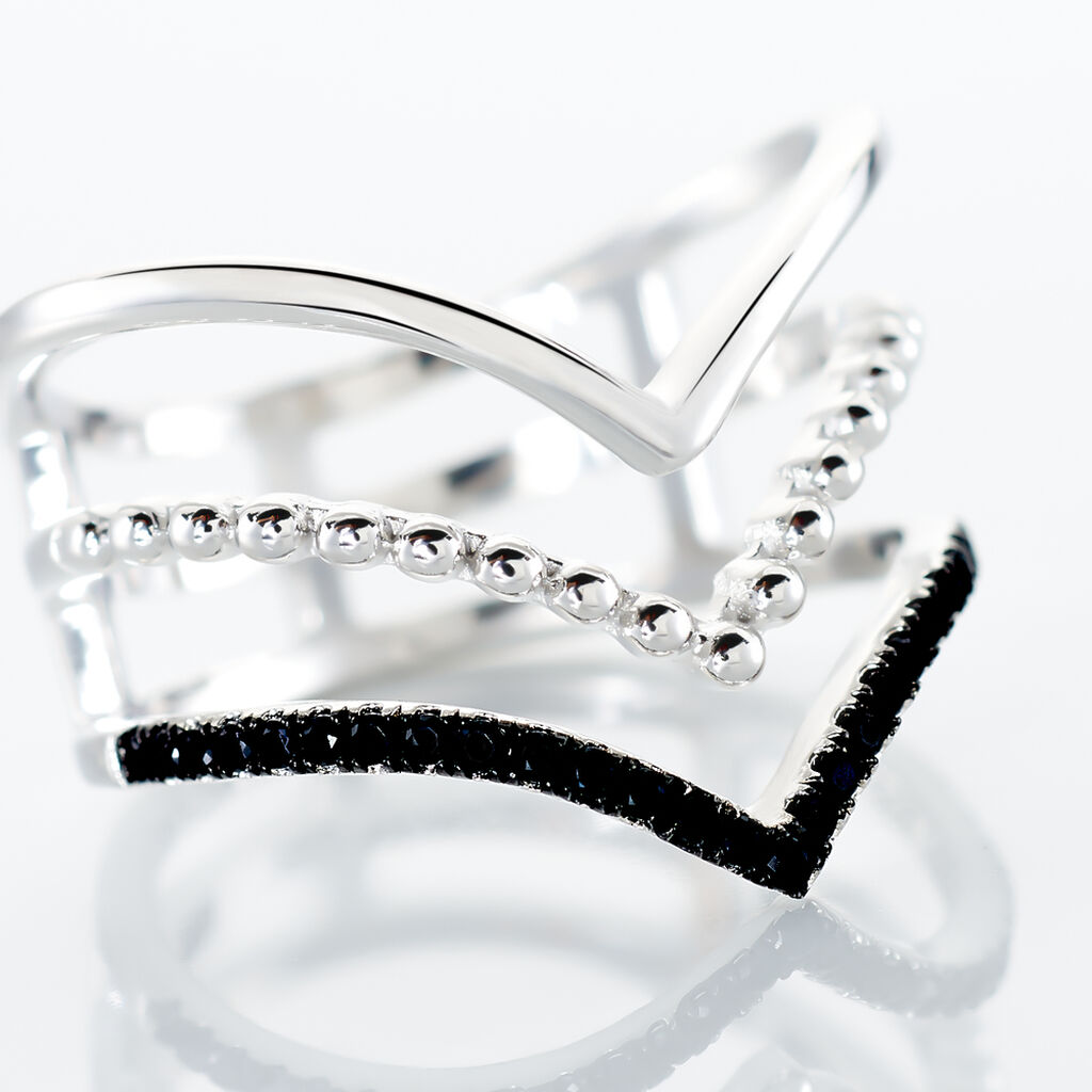Bague Irina Argent Blanc Oxyde De Zirconium - Bagues avec pierre Femme | Histoire d&rsquo;Or