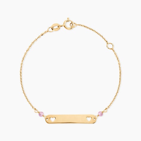 Bracelet Identit&eacute; Alessandra Or Jaune Oxyde De Zirconium - Bracelets Communion Enfant | Histoire d&rsquo;Or