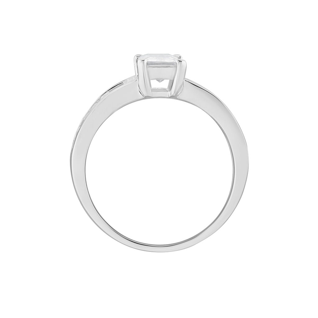 Bague Solitaire Aronn Argent Blanc Oxyde De Zirconium - Bagues solitaires Femme | Histoire d’Or