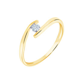 Bague Nolah Or Jaune Diamant - Bagues solitaires Femme | Histoire d’Or