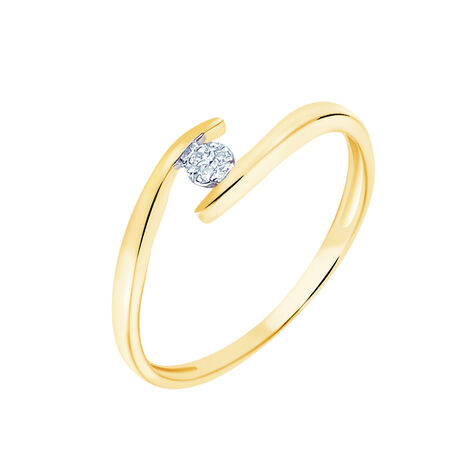 Bague Nolah Or Jaune Diamant - Bagues solitaires Femme | Histoire d’Or