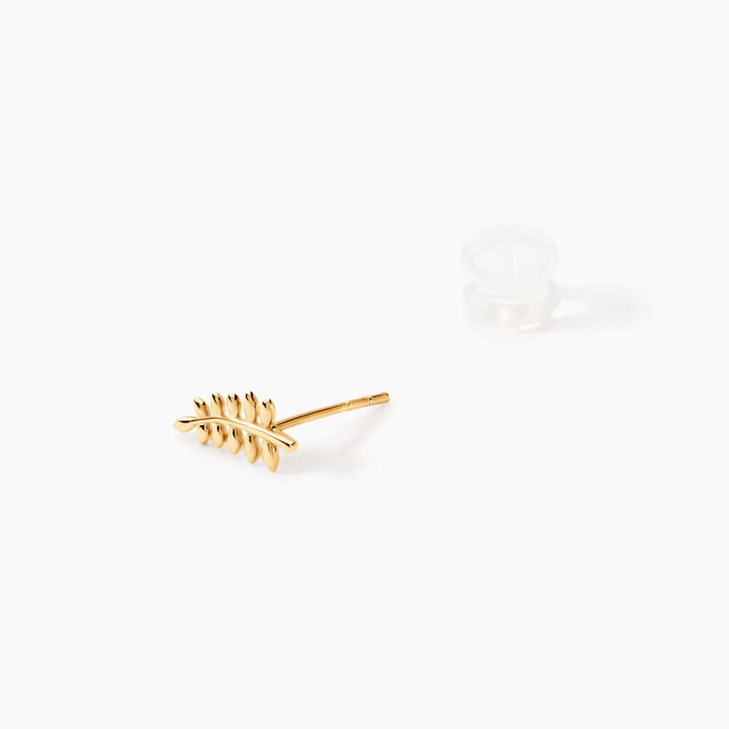 Boucles D'oreilles Puces Bartolomea Feuilles Or Jaune - Clous d'oreilles Femme | Histoire d’Or