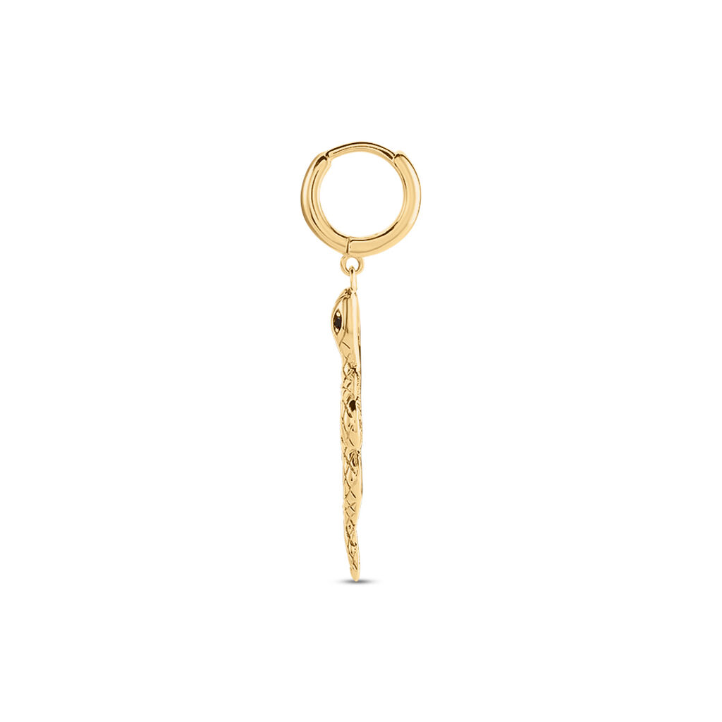 Créole Unitaire Yasha Plaqué Or Jaune Spinelle Synthétique - Boucles d'oreilles créoles Femme | Histoire d’Or