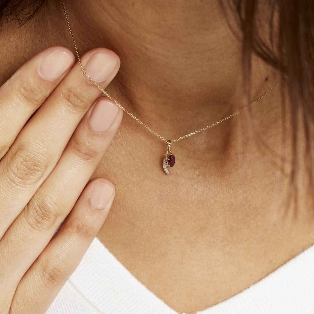 Collier Emotion Or Jaune Rubis Diamant - Colliers Femme | Histoire d’Or